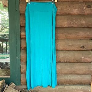 Lyss Loo Teal Maxi Skirt sz XL
